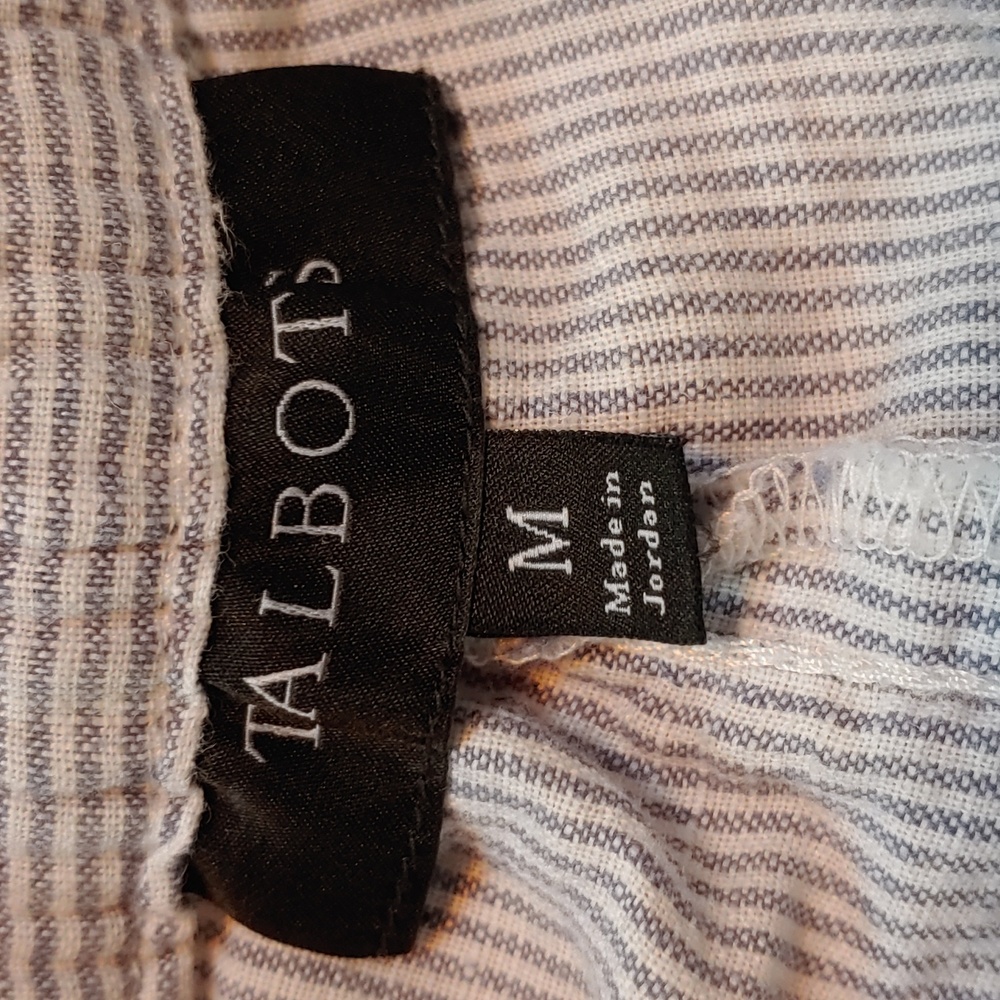 Talbots Linen Blue and White Lounge Pants with Pockets! - Picture 6 of 9